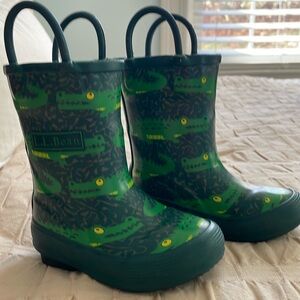 L.L. Bean Alligator Rain Boots Toddler size 5- Only Worn Once- Like NEW